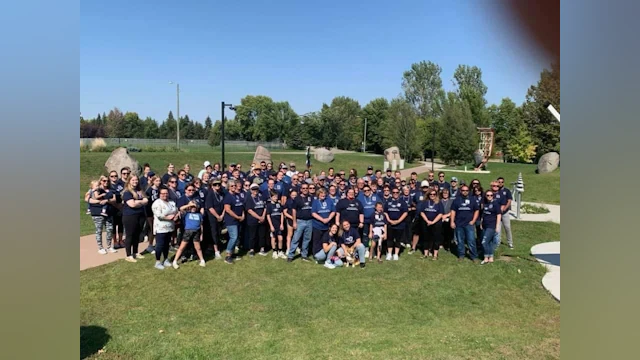 Korbin's Krew at the 2021 Wahpeton, North Dakota, Out of the Darkness Walk, organized in honor of Korbin Steinwehr.