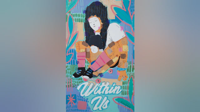Photograph of the mural “patinando con mami” by Ramiro Davaro-Comas from Phase 2 of Within Us. Image provided by Albany Center Gallery.