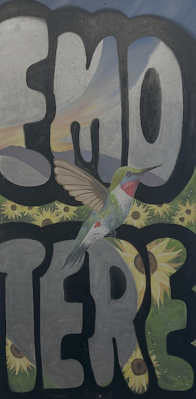 Photograph of the mural “Emotere” by Alicia Lea from Phase 2 of Within Us. Image provided by Albany Center Gallery.