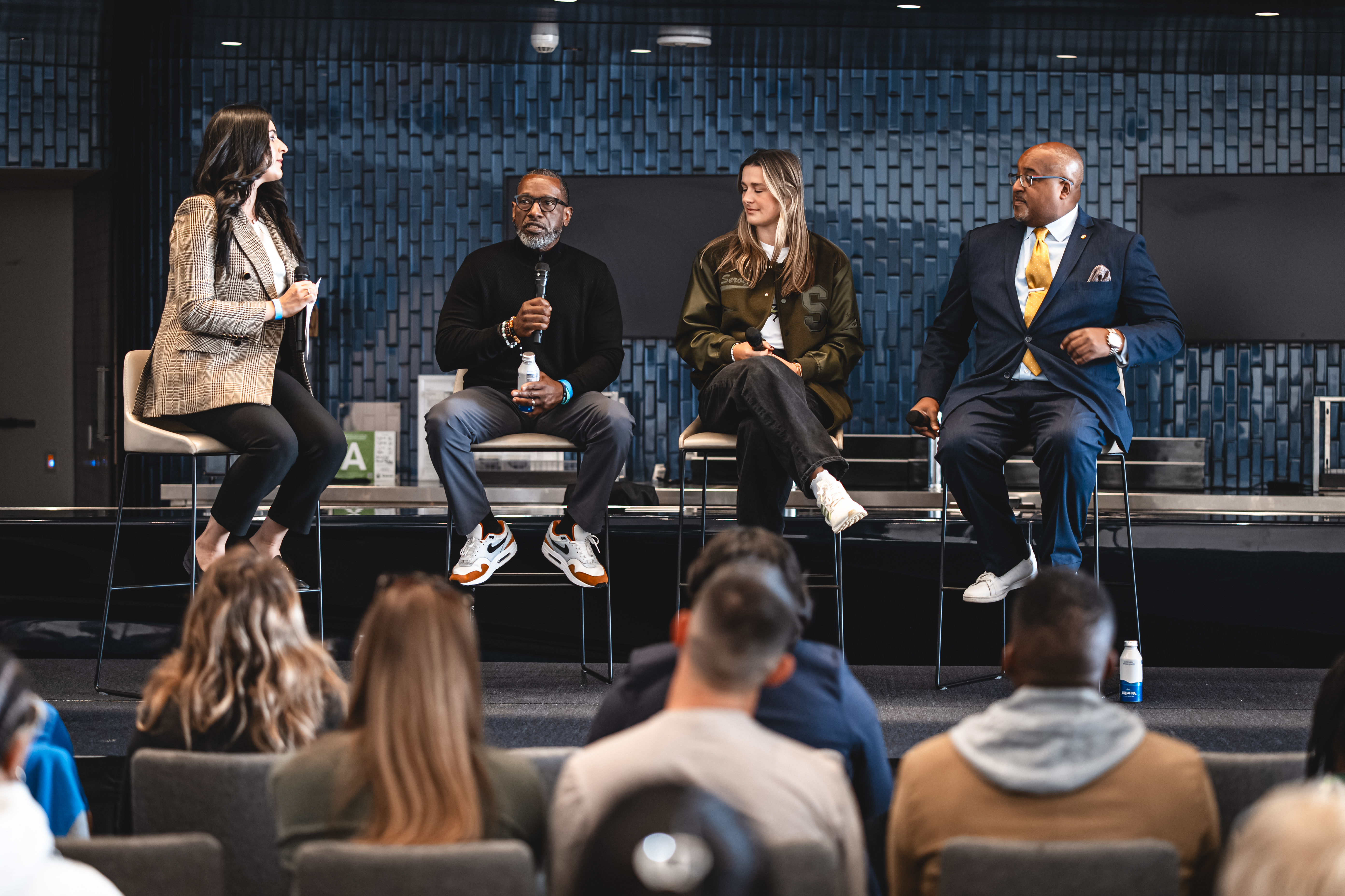 From left to right: AFSP VP of Health Equity and Engagement Vic Armstrong, Dr. Brook Choulet, M.D., The Hidden Opponent Founder Victoria Garrick Browne, APAF Executive Director Rawle Andres Jr., ESQ