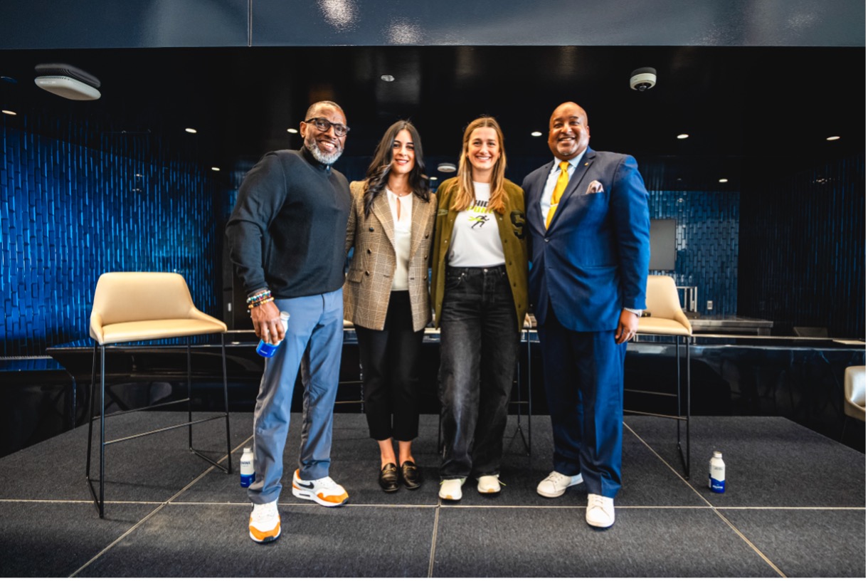 From left to right: AFSP VP of Health Equity and Engagement Vic Armstrong, Dr. Brook Choulet, M.D., The Hidden Opponent Founder Victoria Garrick Browne, APAF Executive Director Rawle Andres Jr., ESQ