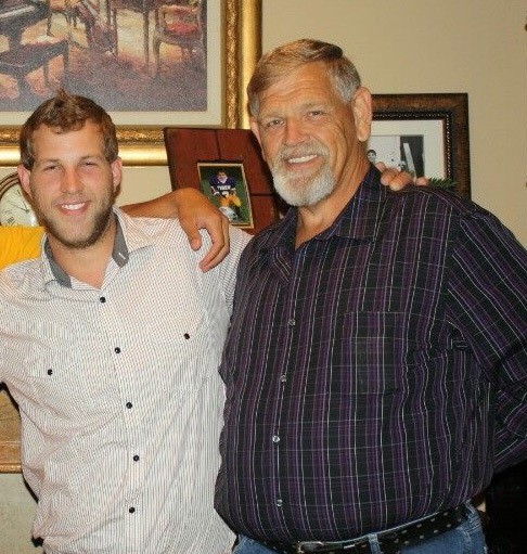 Bubba Randall (right) pictured with his son Jessie.