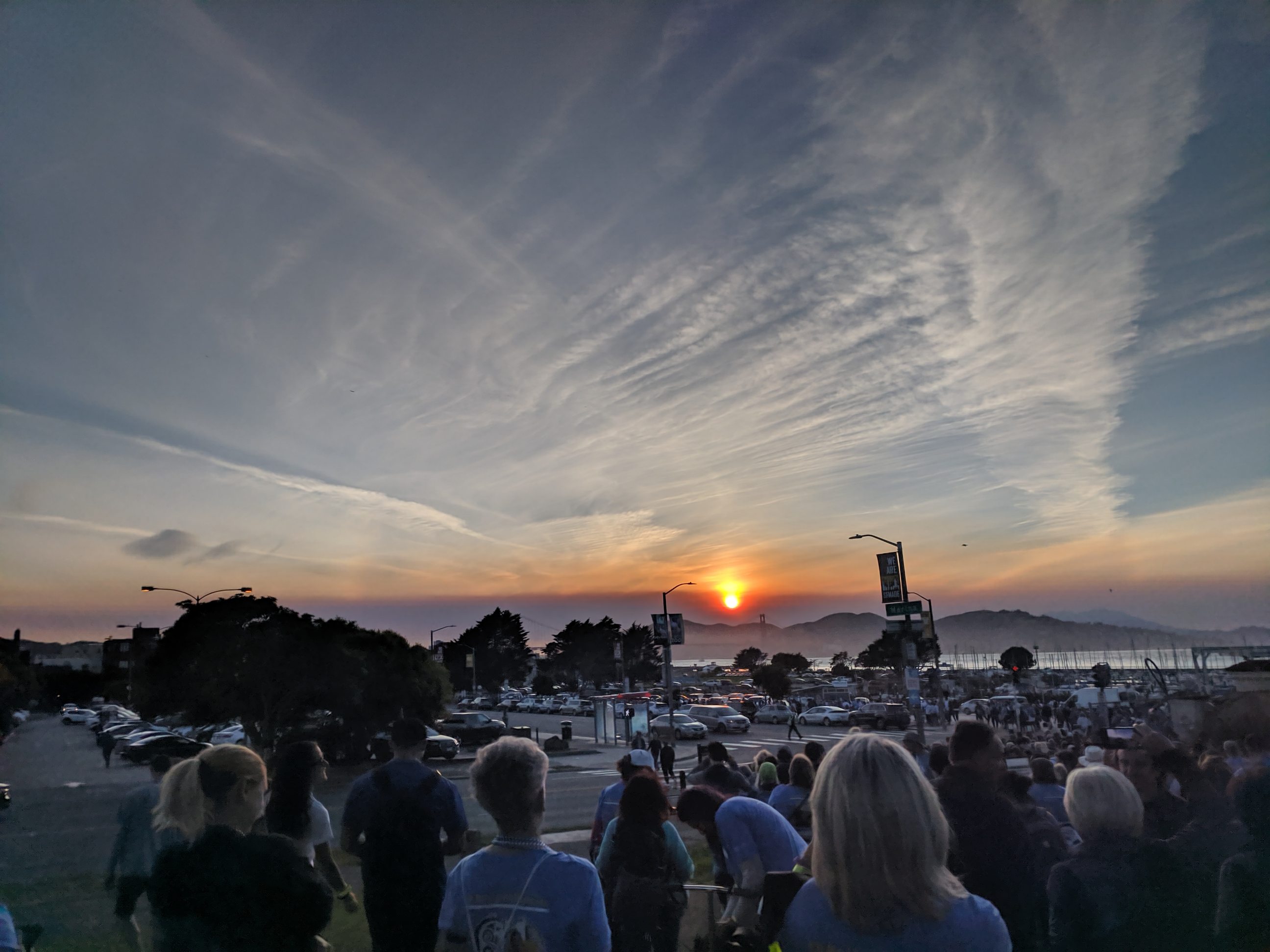 Sunset at the 2016 Overnight Walk in San Francisco.