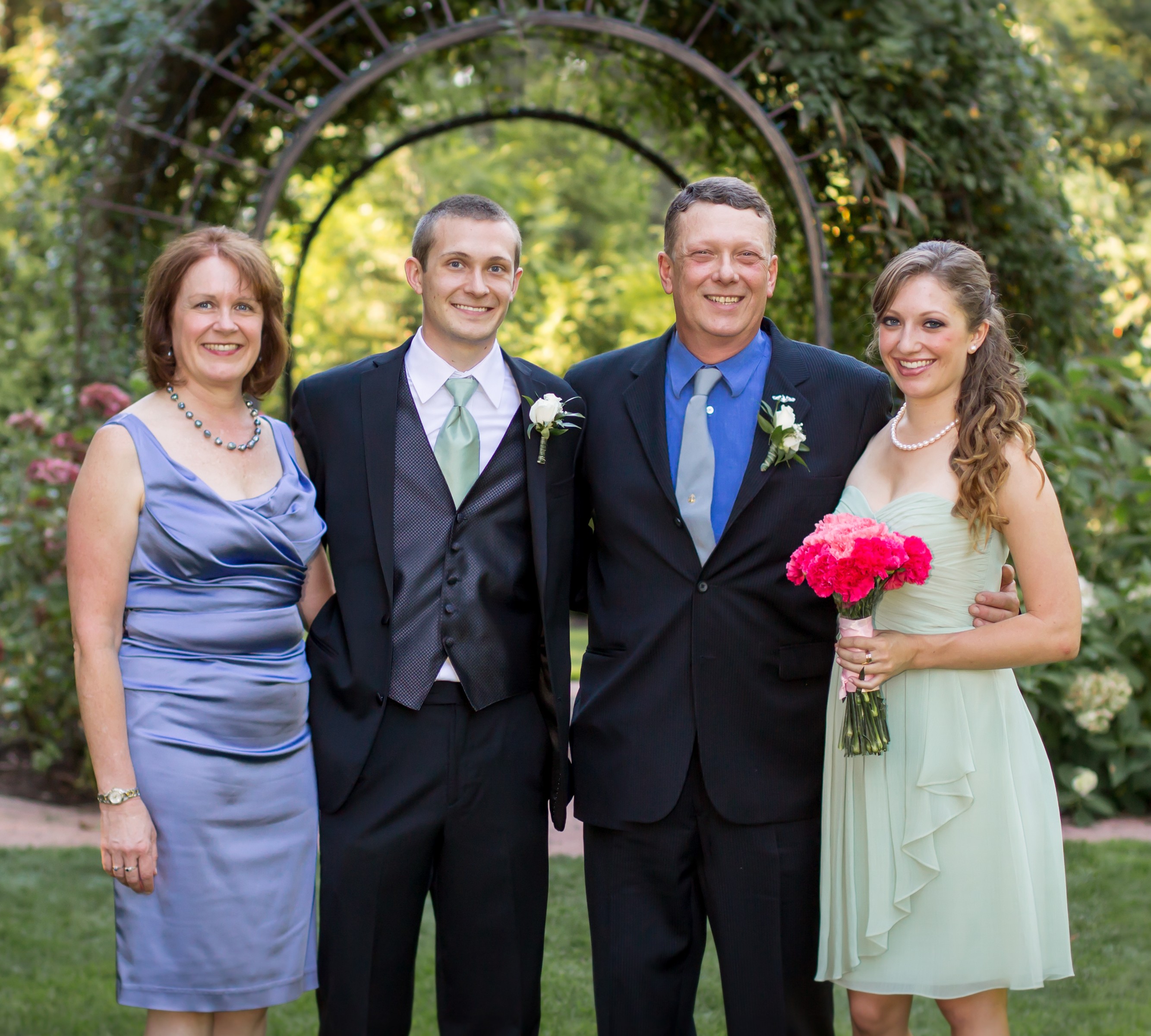 The Vaden family, from left to right: Karen, Troy, Len, and Victoria.