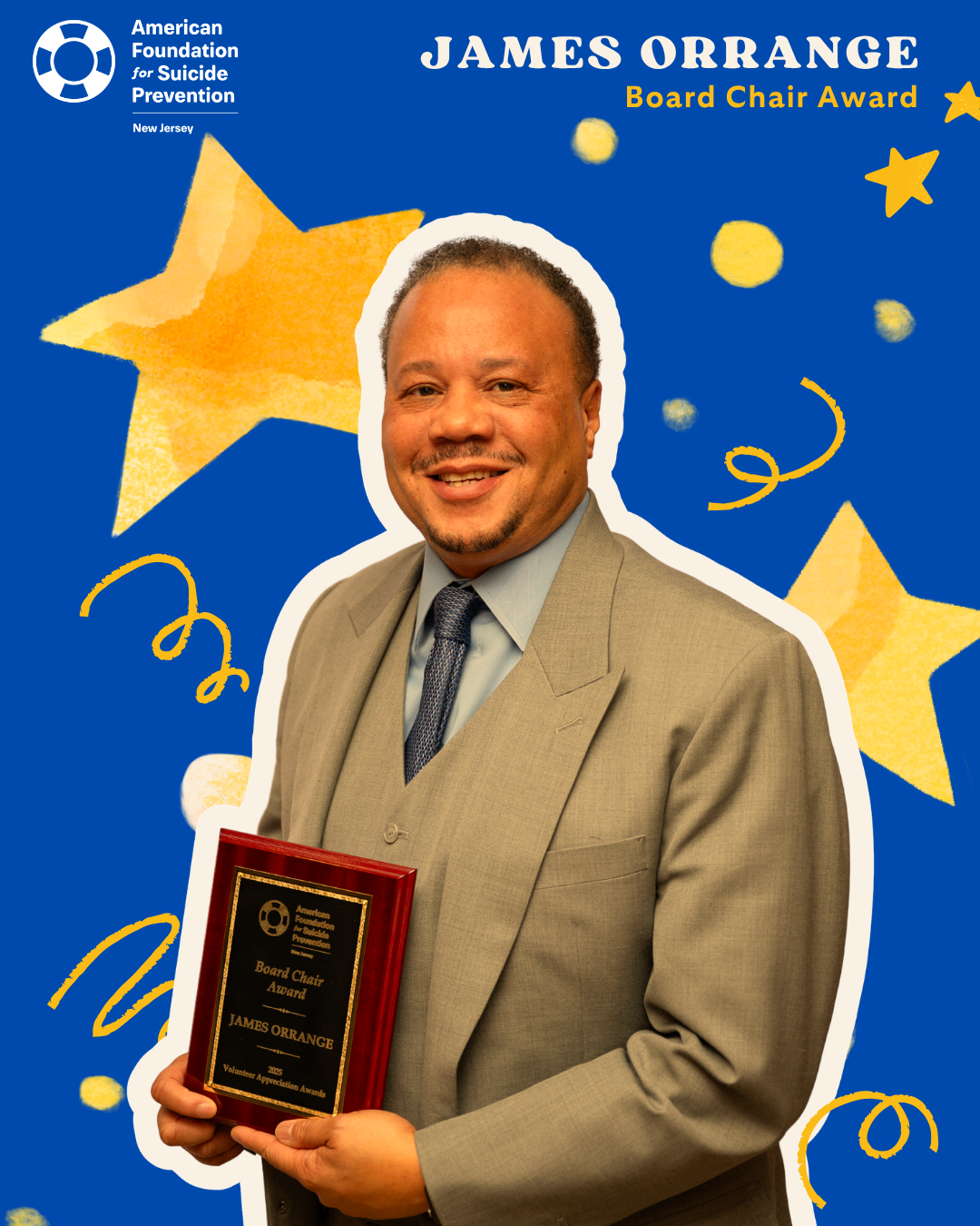 Board Chair Volunteer Service Award James Orrange