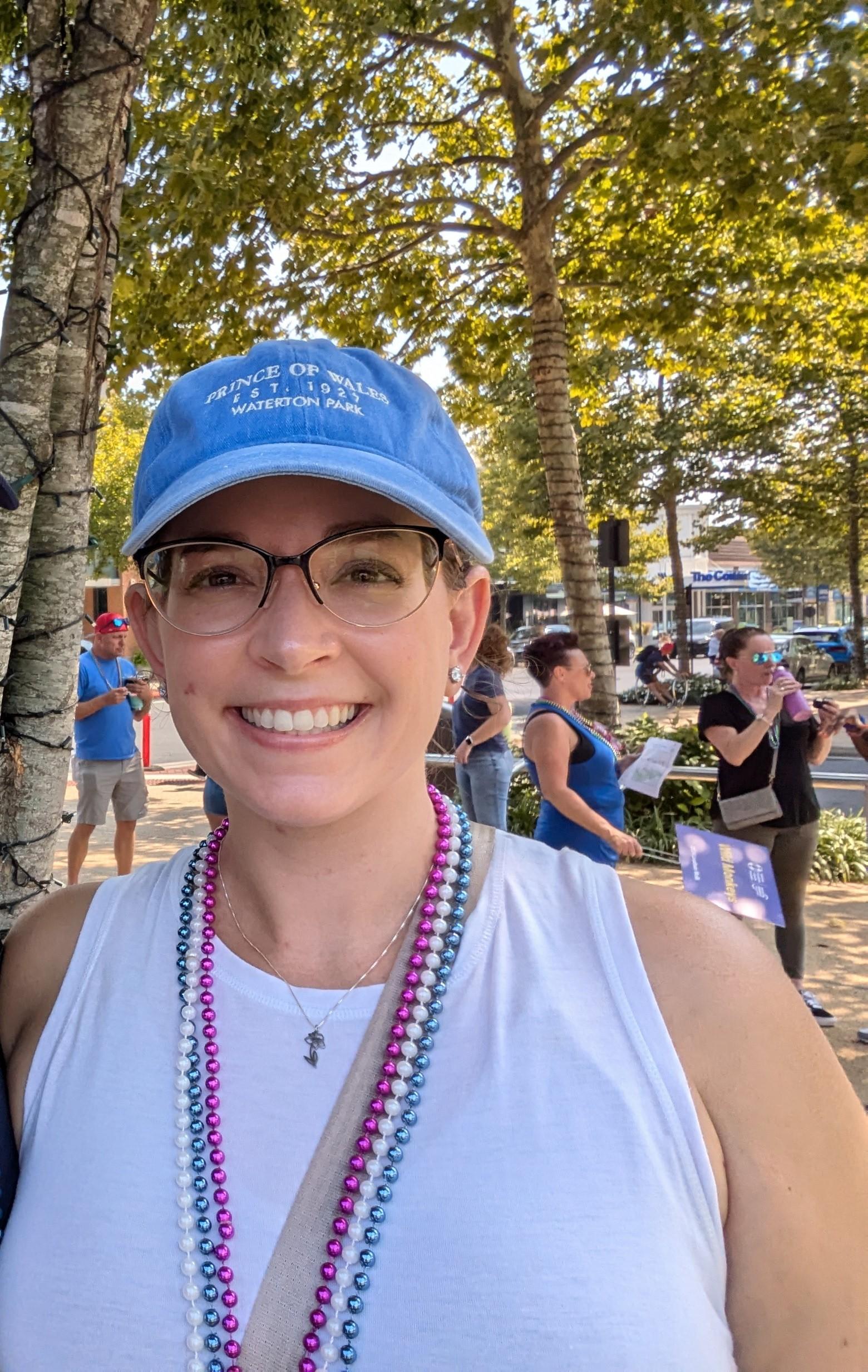 Lifestance employee at a suicide prevention walk
