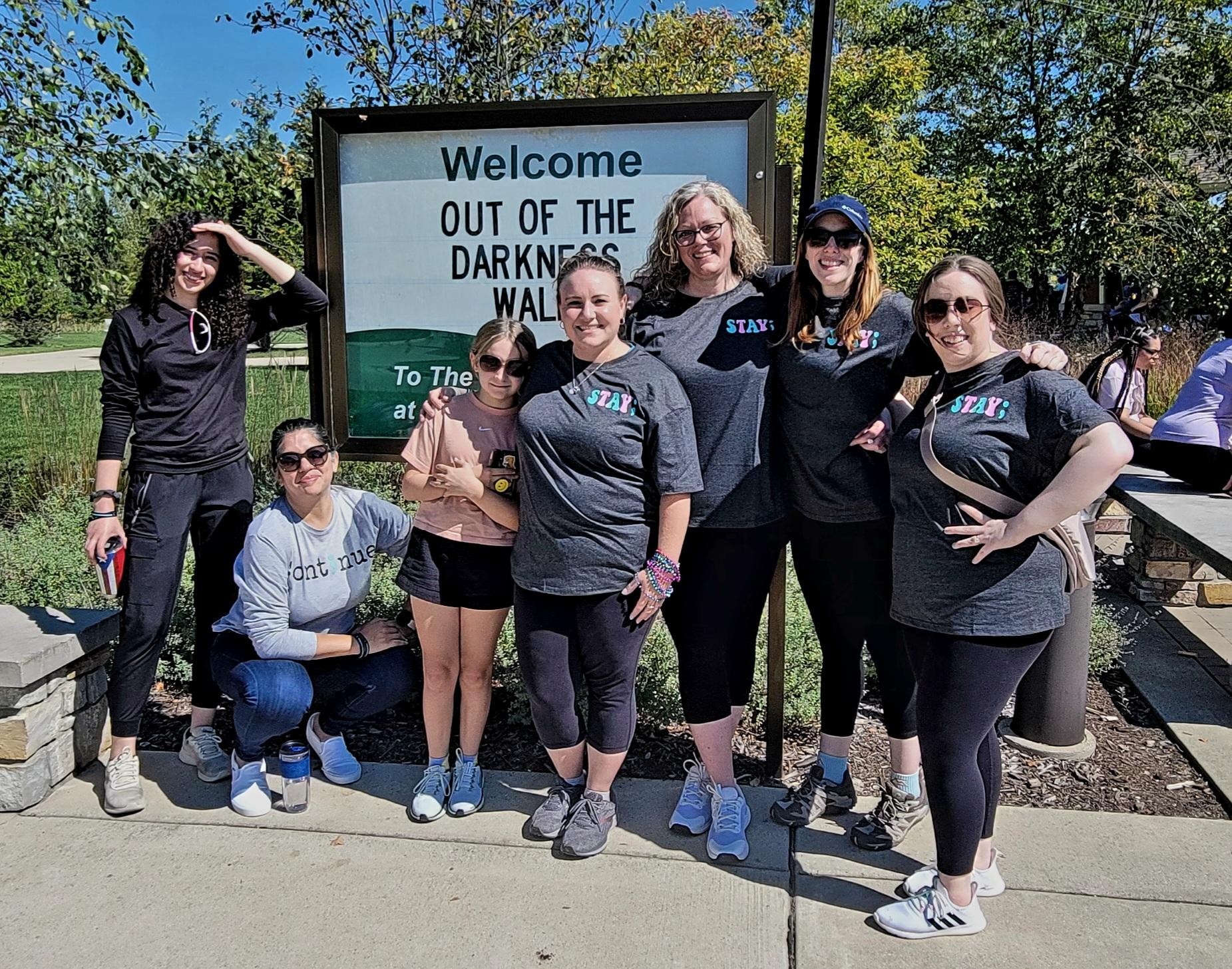 Lifestance employees at an Out of the Darkness Walk