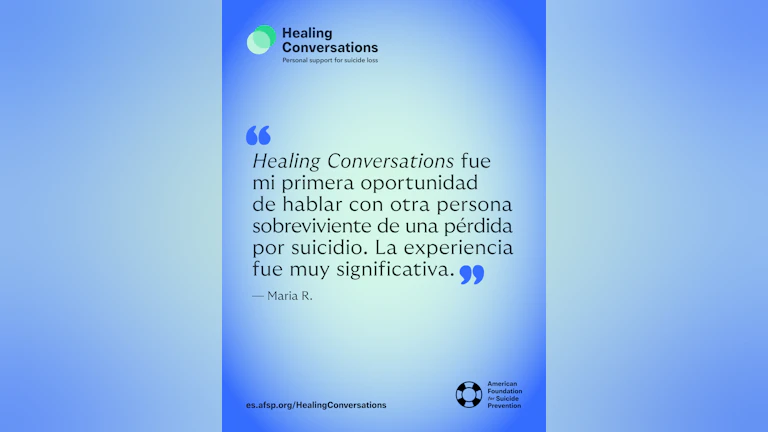 Healing Conversations fue mi primera oportunidad de hablar
