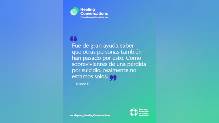 Fue de gran ayuda saber que otras personas