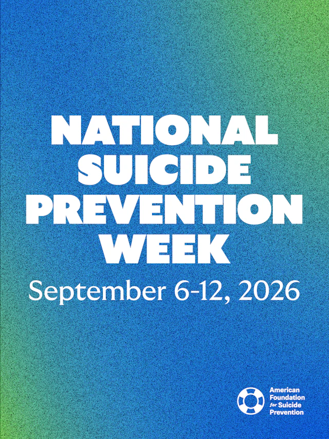 National Suicide Prevention Week - September 6-12, 2026
