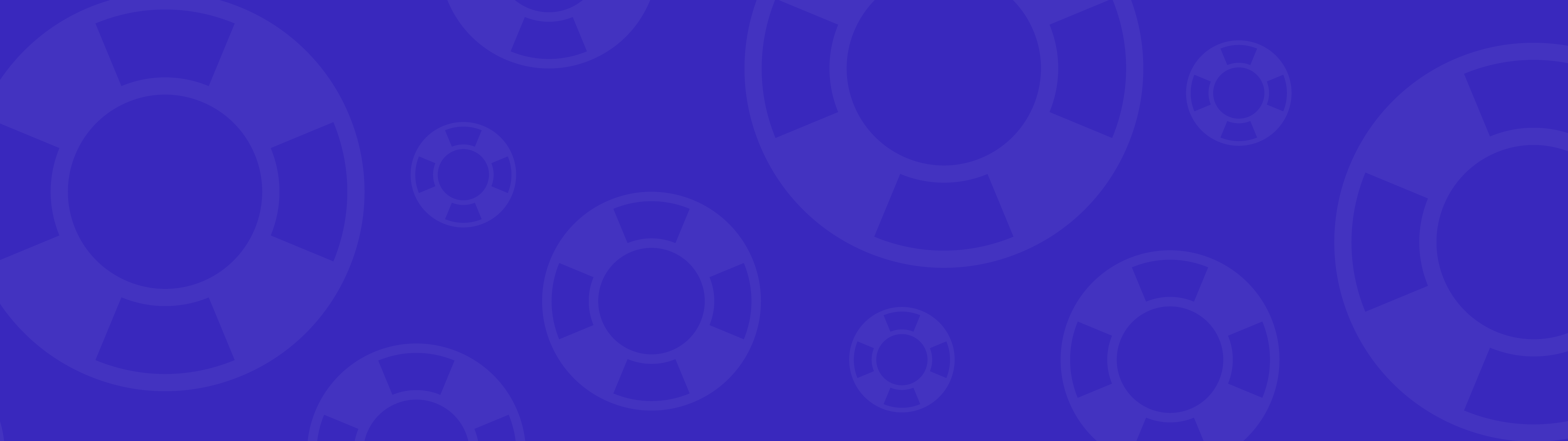 Dark blue banner with lifesavers