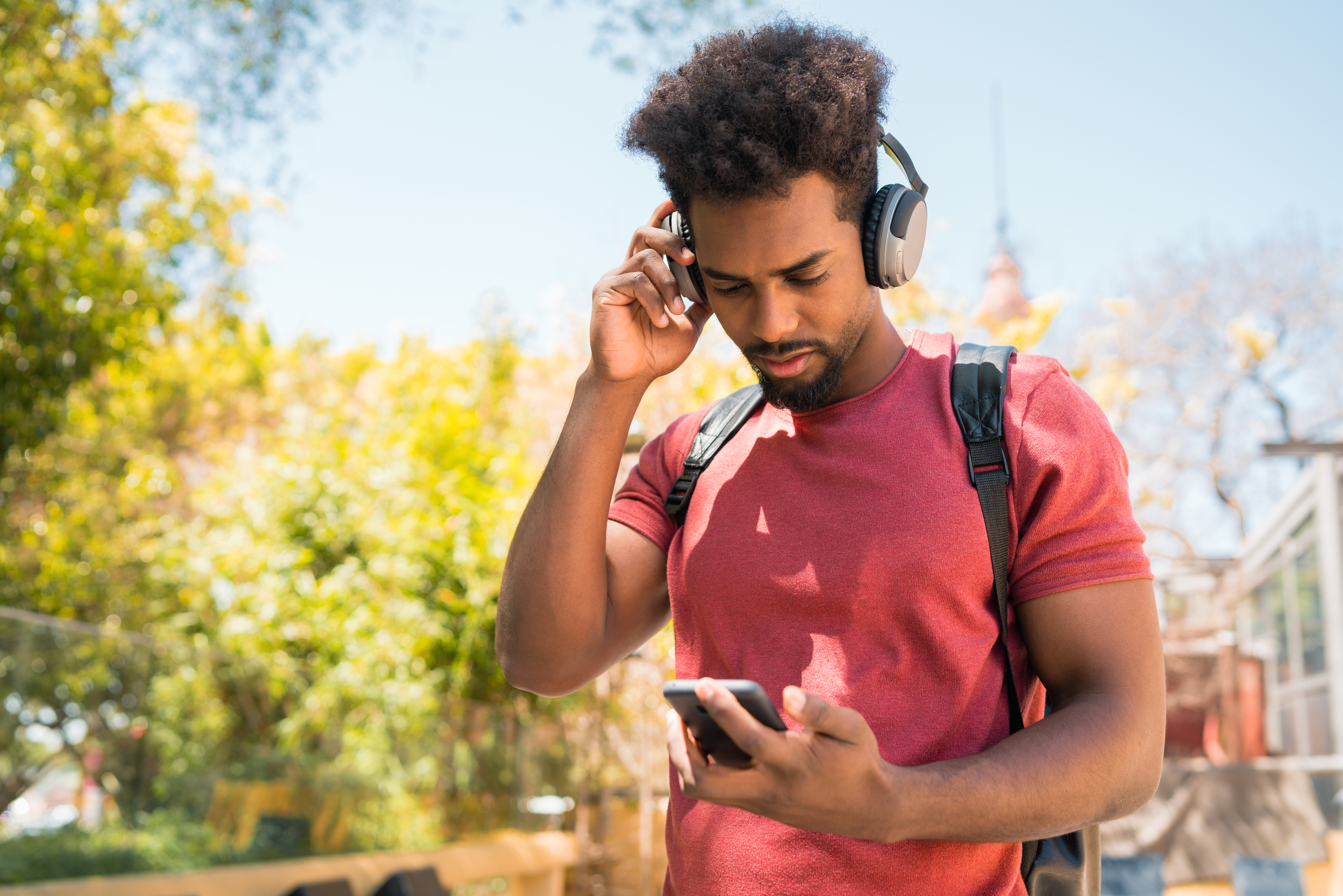 Headphones stock image