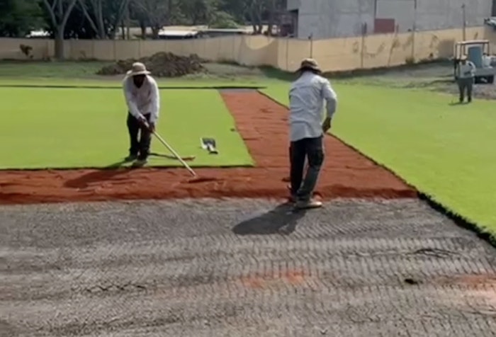 Zapotal Baseball Diamond Progress