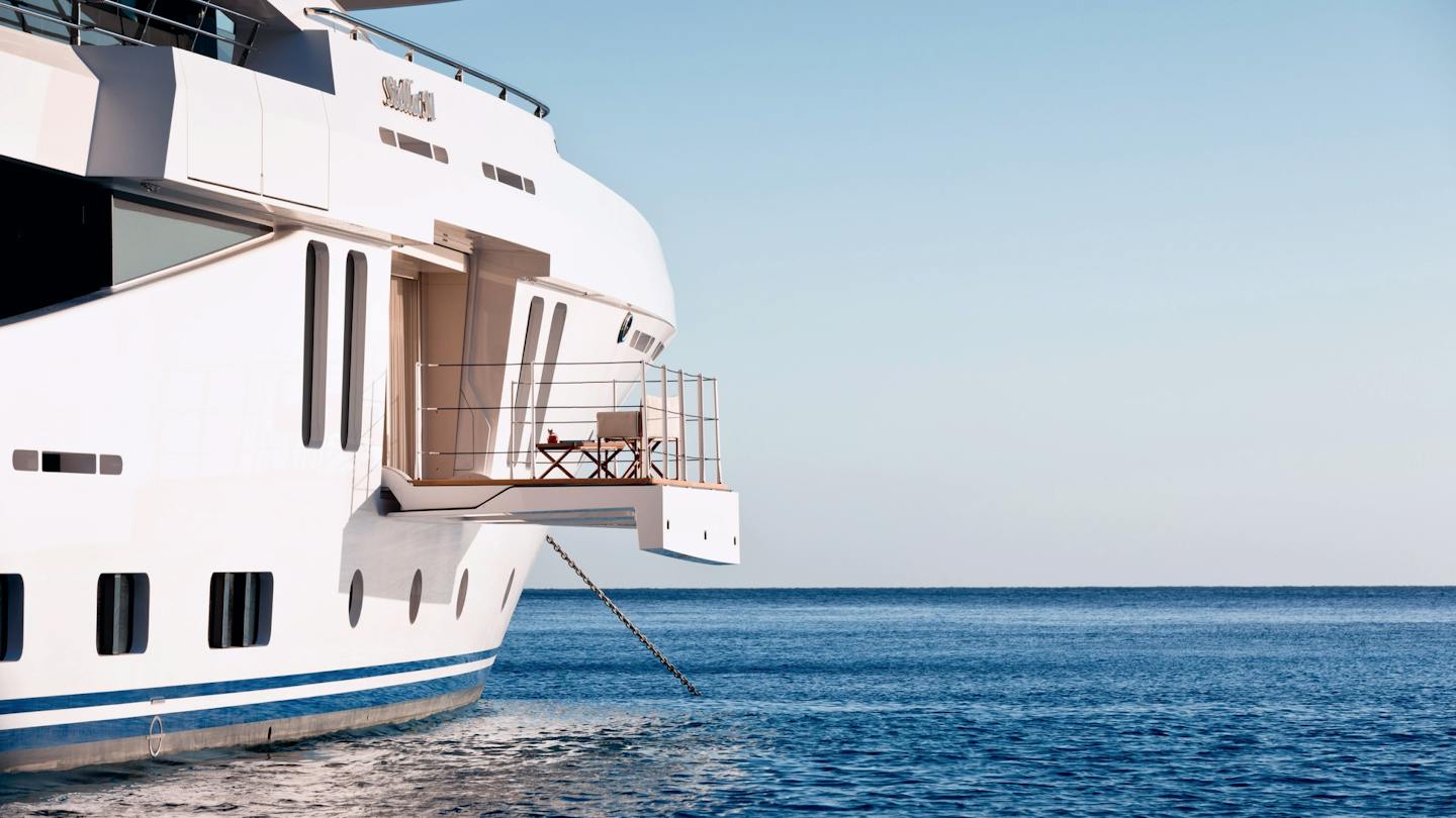 Yacht balcony