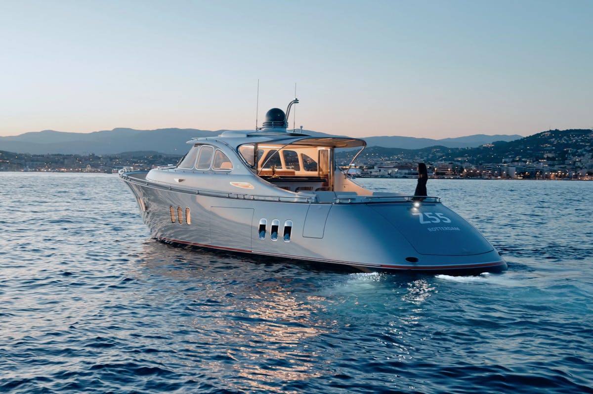 Yacht into the sunset.