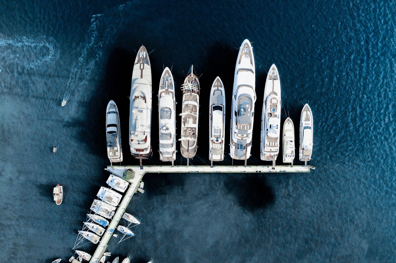 Fleet of yachts