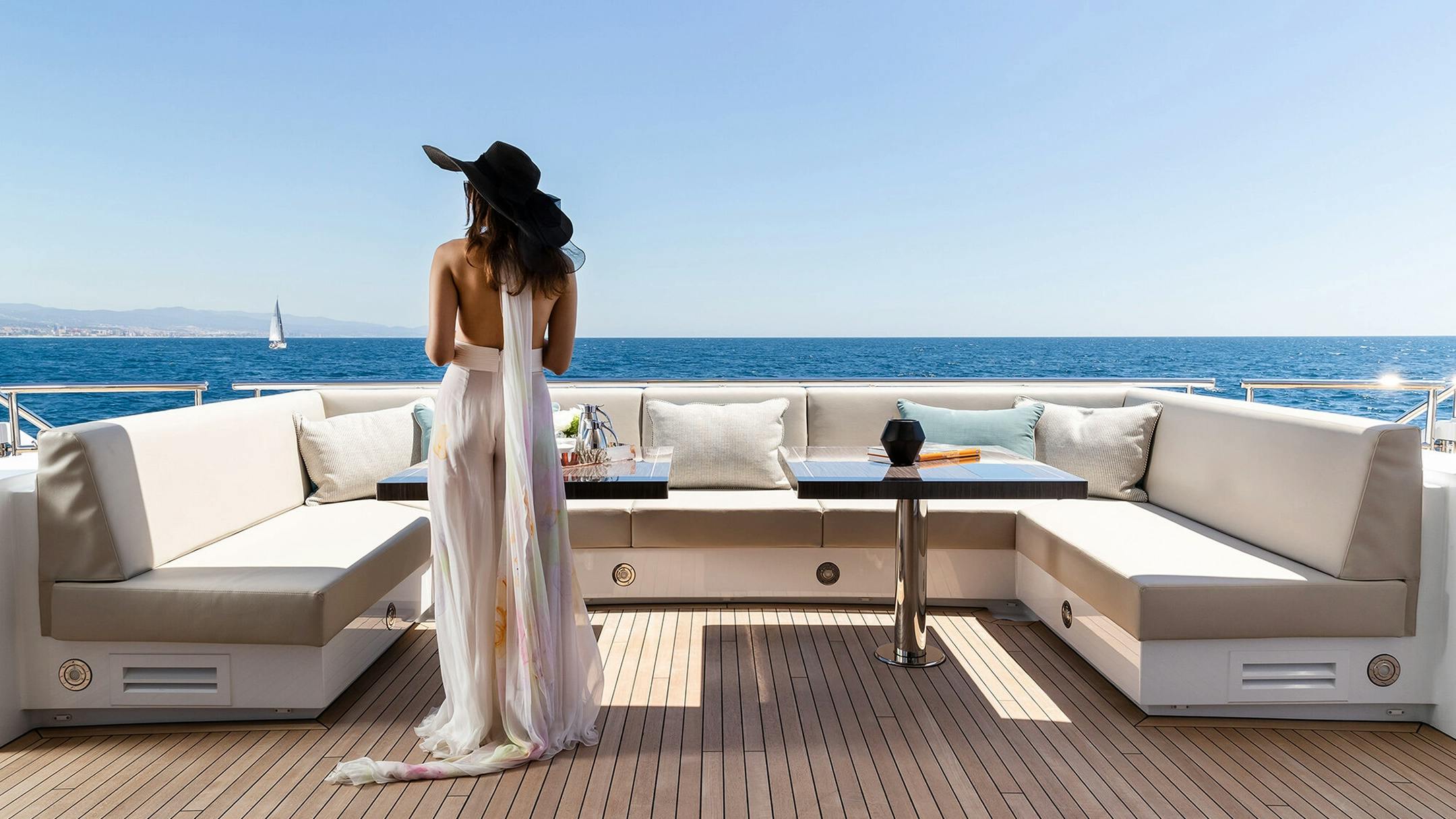 Lady on the deck
