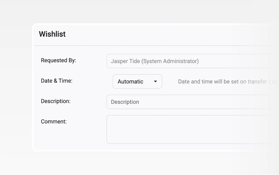 inventory wishlist