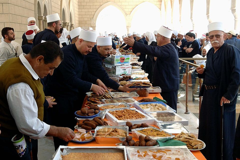 Druze dignitaries celebrate a religious festival in the Galilee (2005). *Moshe Milner, Israel Government Press Office via Wikimedia*. 1021px-Flickr_-_Government_Press_Office_(GPO)_-_Nebi_Shueib_Festival
