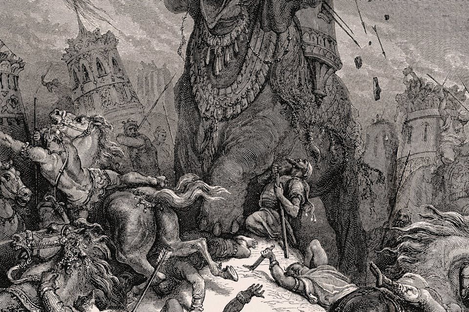 From *Death of Eleazer* by Gustave Doré, 1866. *Wikimedia*. Death_of_Eleazer