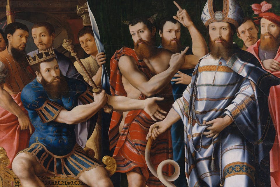 From *Moses and Aaron before Pharaoh: An Allegory of the Dinteville Family *by master of the Dinteville Allegory, Netherlandish or French, active mid-16th century. *Met Museum.* Phil Shaatnez