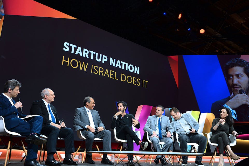 Israeli entrepreneurs at a Viva technology event in Paris in 2016. *ERIC PIERMONT/AFP via Getty Images*. Maman Economy Main