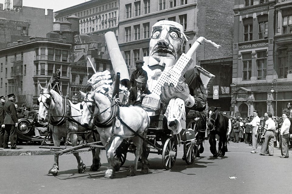 A May Day float in 1930. *George Rinhart/Corbis via Getty Images*. Communists 2
