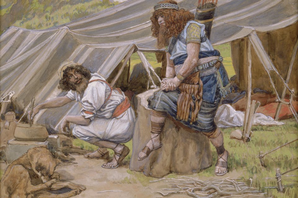 *The Mess of Pottage*, c. 1896-1902, by James Jacques Joseph Tissot. *Jewish Museum*. 2560px-Tissot_The_Mess_of_Pottage
