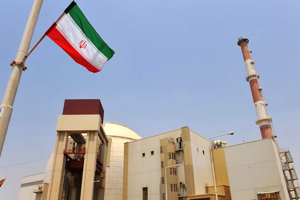 A view of the nuclear power plant in Bushehr, southern Iran, in 2010. *IIPA via Getty Images.* Goldberg Iran Main