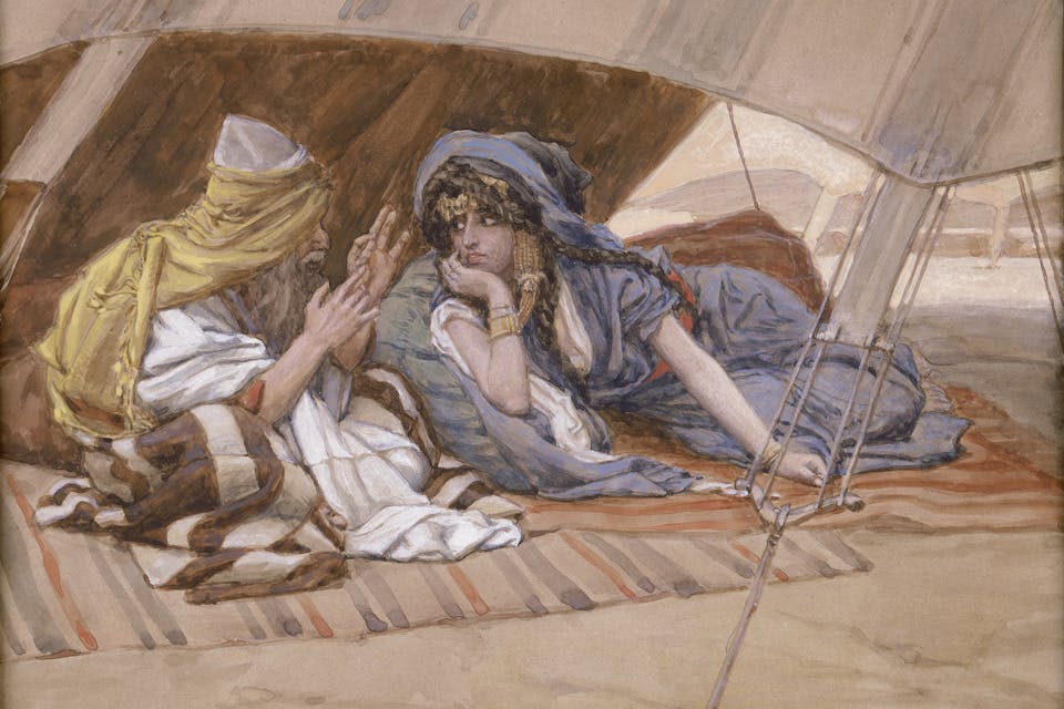 *Abram's Counsel to Sarai *by James Tissot, 1896-1902. *The Jewish Museum, New York*. x1952-88, Abram’s Counsel to Sarai, Artist: Tissot, Photographer: John Parnell, Photo © The Jewish Museum, New York