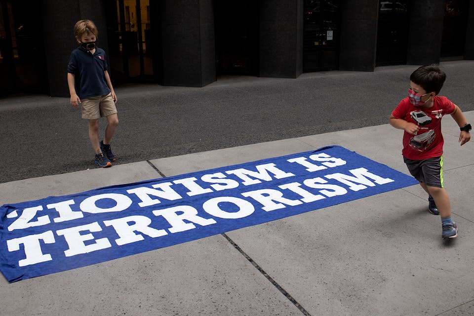 An anti-Israel rally on June 11, 2021 in midtown Manhattan. *Andrew Lichtenstein/Corbis via Getty Images*. Gaslighting Main
