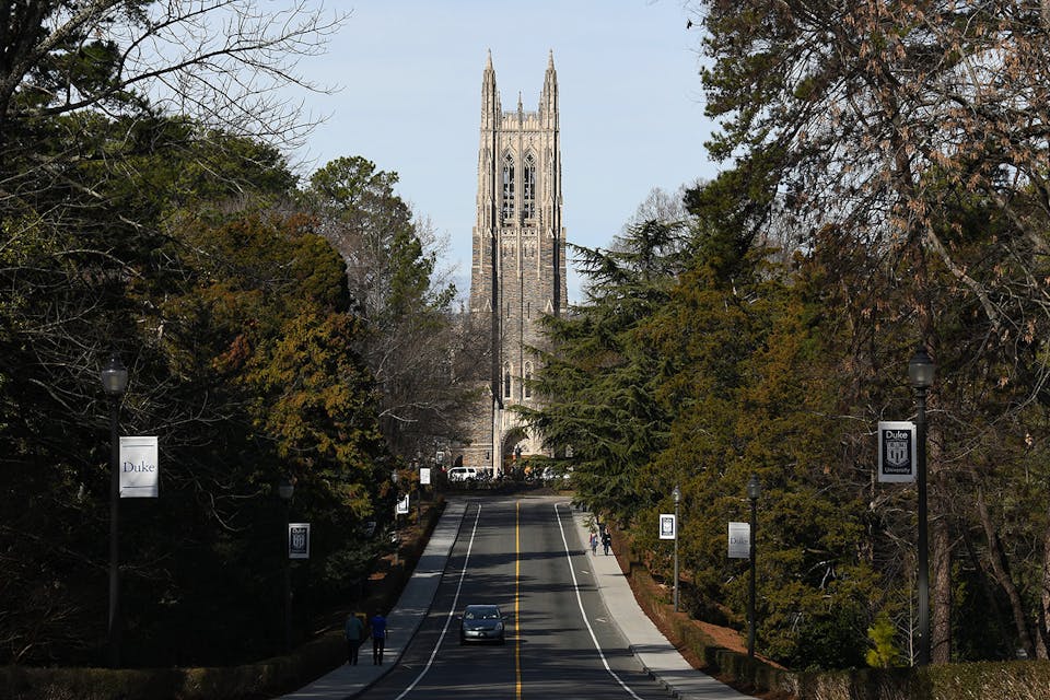 The Duke University Chapel on January 27, 2018 in Durham, North Carolina. *Lance King/Getty Images*. Duke Main