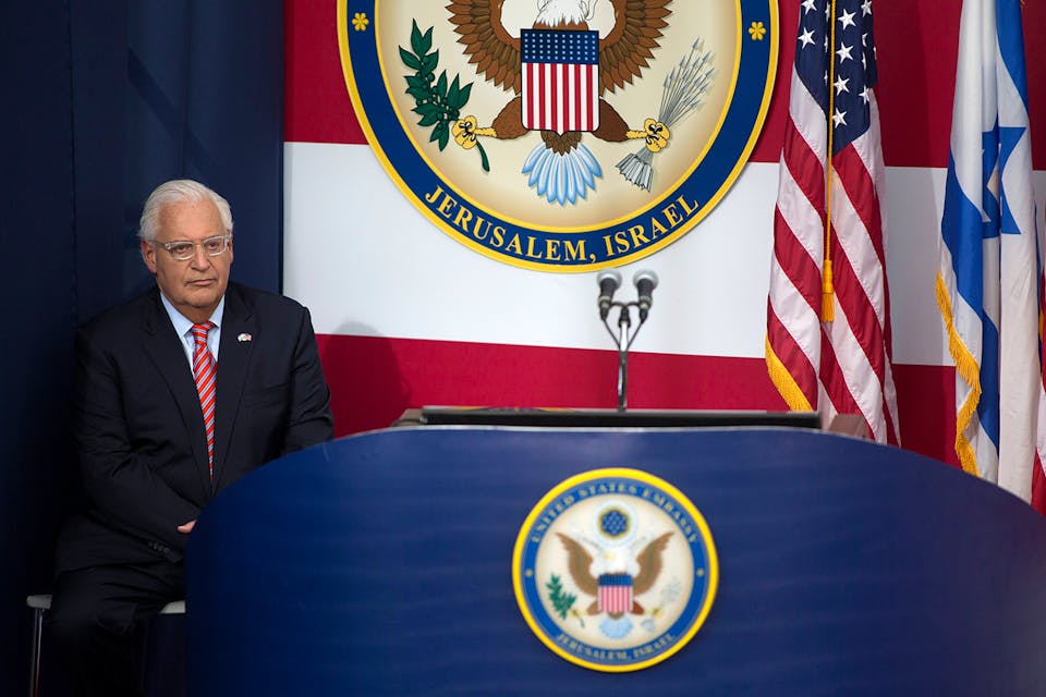 Then-U.S. ambassador to Israel David Friedman on May 14, 2018 in Jerusalem. *Lior Mizrahi/Getty Images*. Friedman Kramer Main