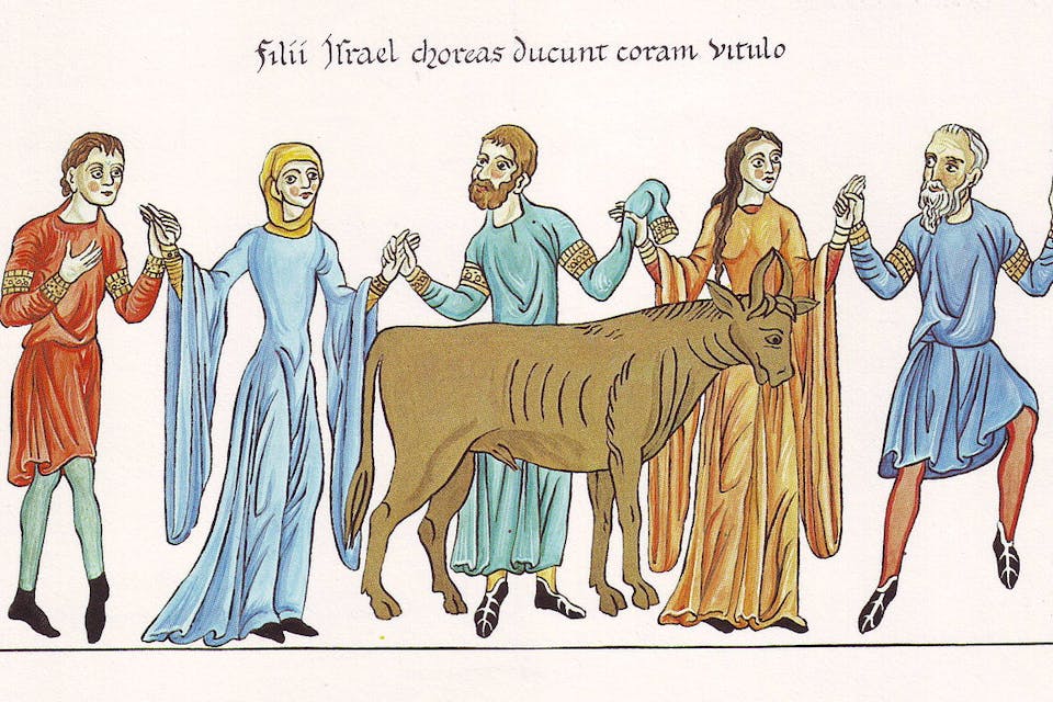 Hortus_Deliciarum,_Der_Tanz_um_das_goldene_Kalb