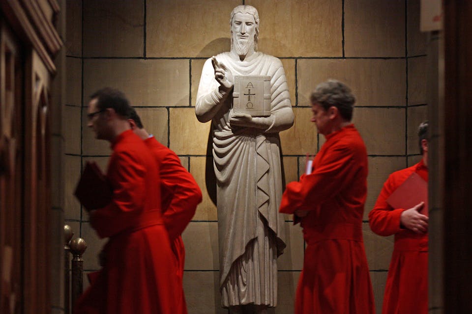 The Saint Thomas Choir of Men and Boys with the Concert Royal performing Handel's *Messiah* in New York in December 2013. *Hiroyuki Ito/Getty Images*. Handle Main