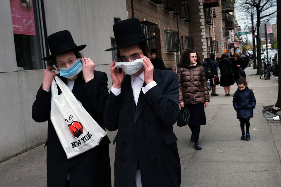 Orthodox Jews in Brooklyn on April 29, 2020. *Spencer Platt/Getty Images.* Zuckier Authority Main