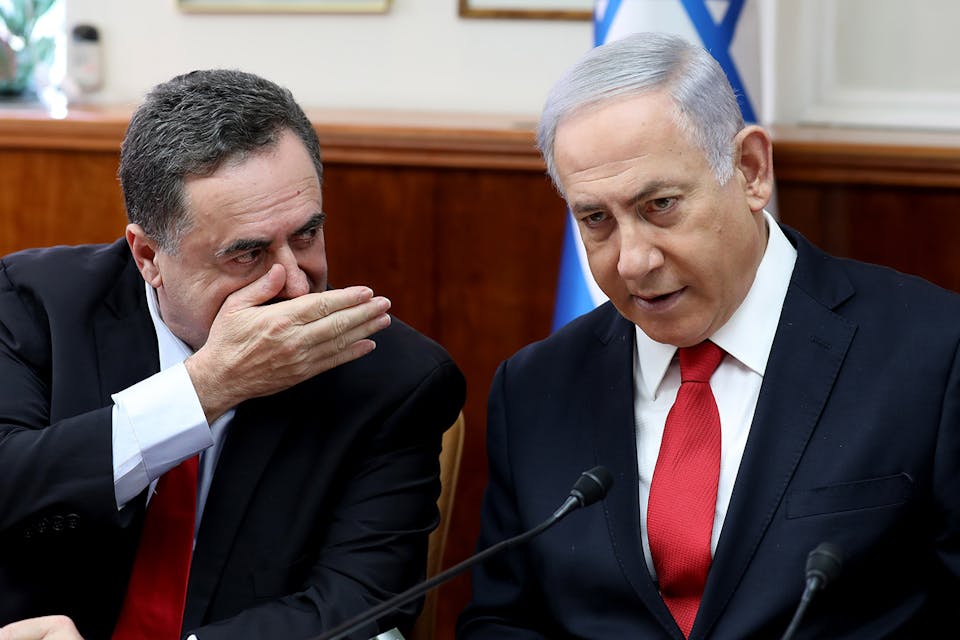 Israeli Finance Minister Israel Katz with Prime Minister Benjamin Netanyahu. *GALI TIBBON/POOL/AFP via Getty Images.* Israel Katz Main