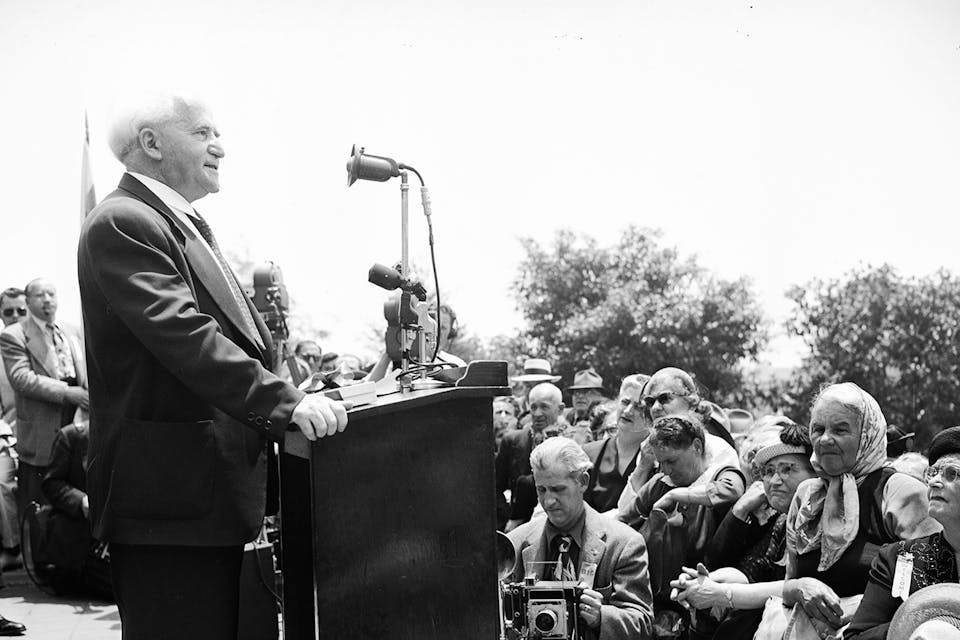 David Ben-Gurion on May 24, 1951. *Los Angeles Examiner/USC Libraries/Corbis via Getty Images.* BG Roga