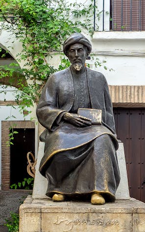 A monument to Maimonides in his birthplace of Cordoba, Spain. *Wikimedia.* Maimonides Spain Main