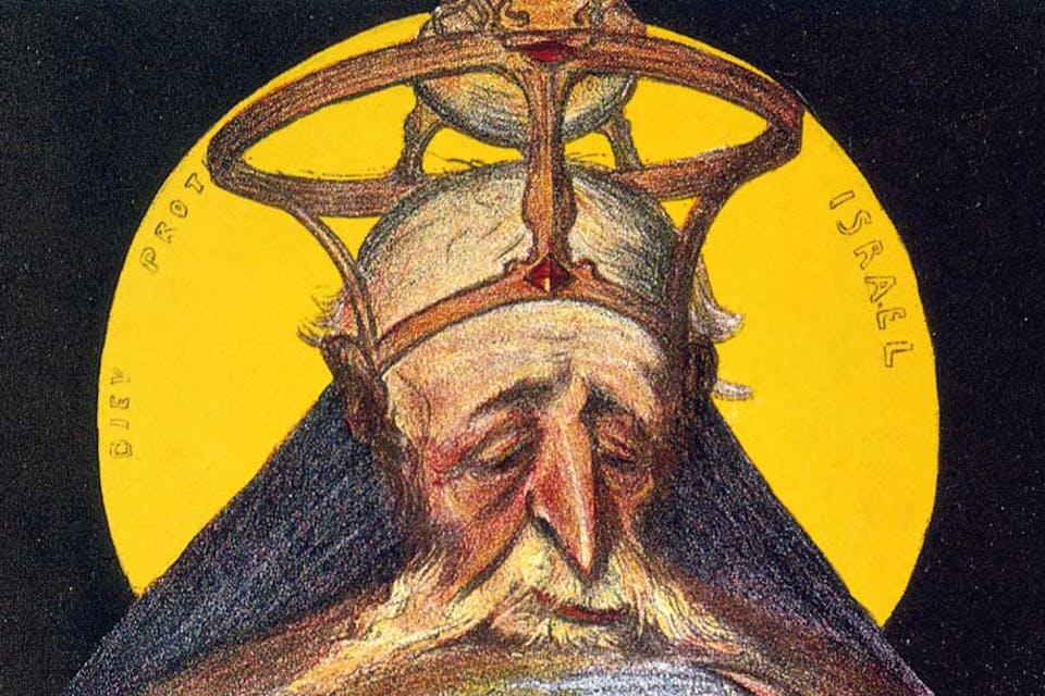 An anti-Semitic 1898 cartoon by Charles Lucien Léandre showing a member of the Rothschild family with the world in his hands*.* *Wikimedia*. Rothschild Anti-Semitism Main