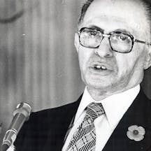 *Menachem Begin in 1978*. Dick Loek/Toronto Star via Getty Images. Begin Speech Main