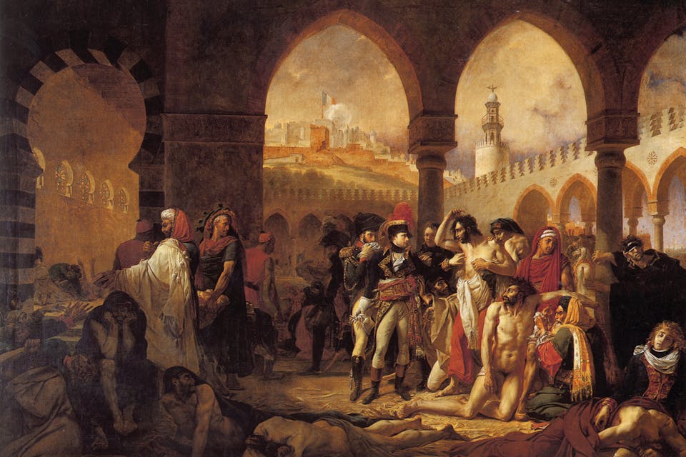 *Antoine-Jean Gros's *Bonaparte Visiting the Plague-Stricken in Jaffa*, c. 1804.* Wikimedia. jaffa