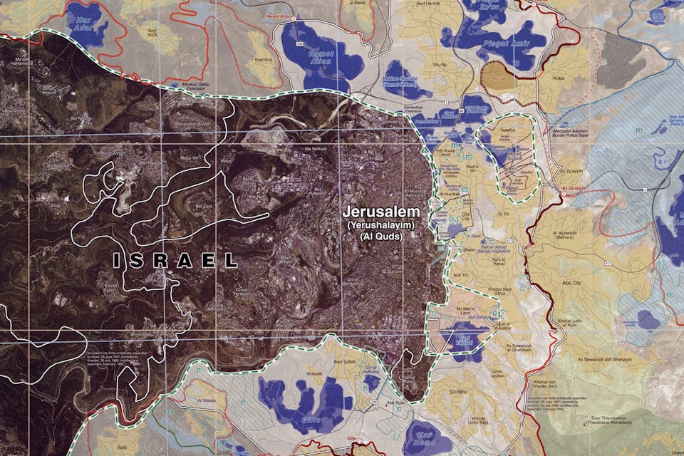 *A Central Intelligence Agency map of Jerusalem in 2006*. Wikipedia. CIA Map of Jerusalem in 2006 Main