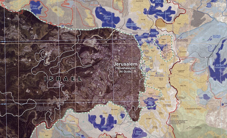 CIA Map of Jerusalem in 2006 Main