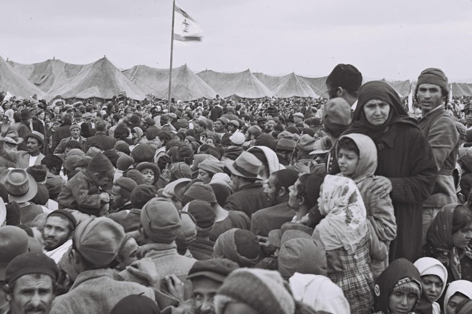 *Mizraḥi Jews from Yemen celebrating their first Tu b’Shvat in Israel at a camp for new immigrants. *Wikipedia. Benedek Main