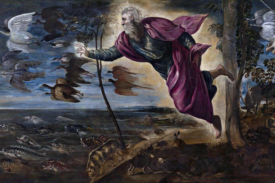 *From *The Creation of the Animals*, 1550-1553, oil on canvas, by Jacopo Tintoretto*. National Gallery of Art. Tintoretto Creation of the Animals Main
