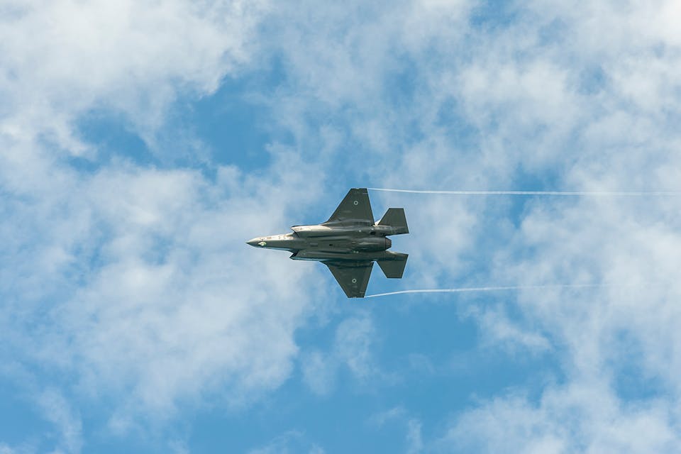 *An Israeli F-35 Lightning II doing acrobatics.* Michael Jacobs/Art in All of Us. Fighter Jet Main