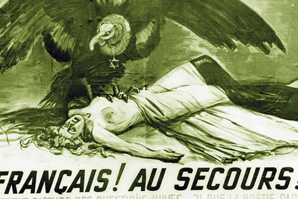 *A French anti-Semitic propaganda poster. *Sueddeutsche Zeitung Photo/Alamy. Anti-Semitism