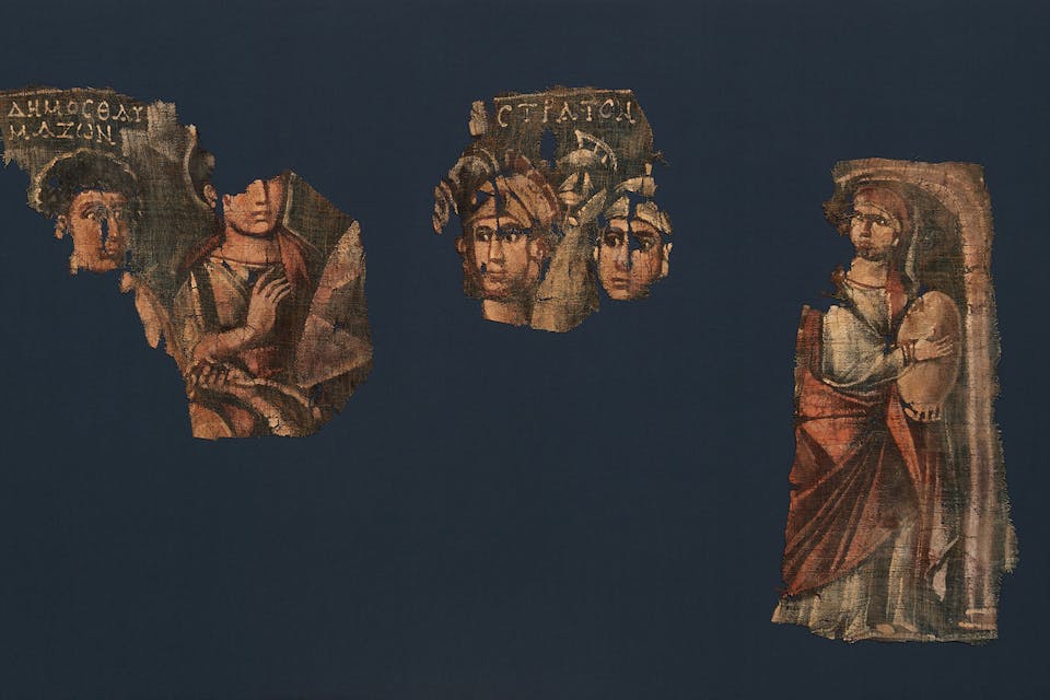 *Five elements from a painted Byzantine hanging depicting the Israelite crossing of the Red Sea, mid-2nd to mid-4th century CE, *Metropolitan Museum of Art. Nisan