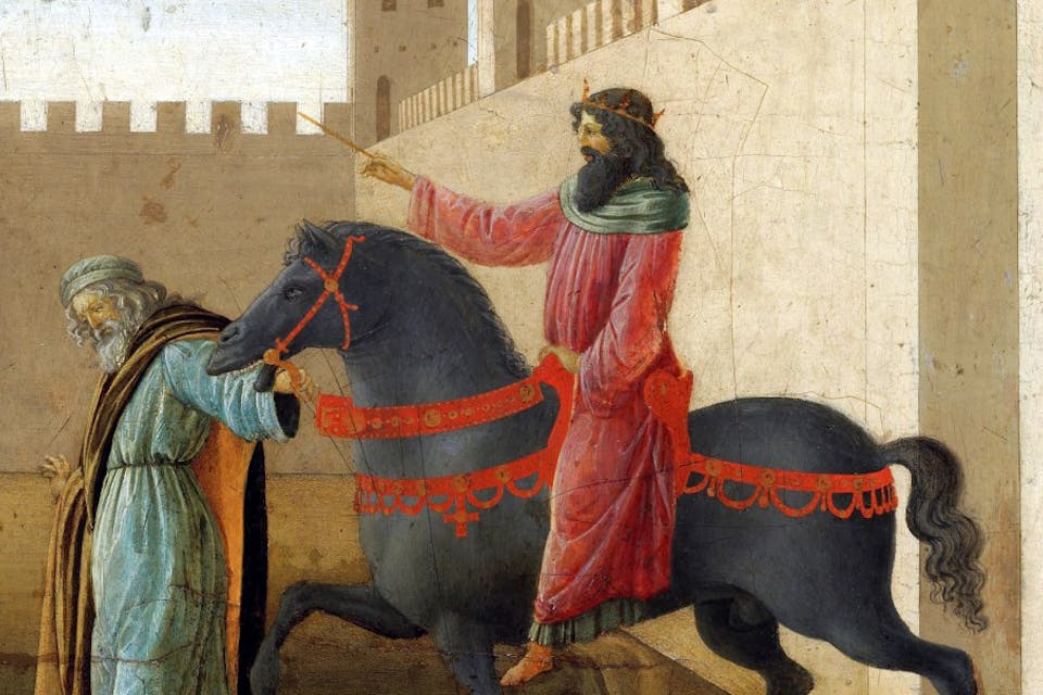 *From *The Triumph of Mordecai* by Botticelli, c. 1475.* National Gallery of Canada. Book of Esther